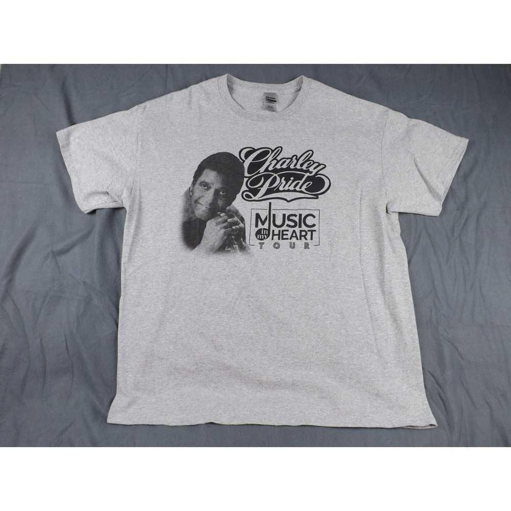 Charley Pride T shirt Music in my Heart Tour  Size XL  Gilden Tag‎  RARE